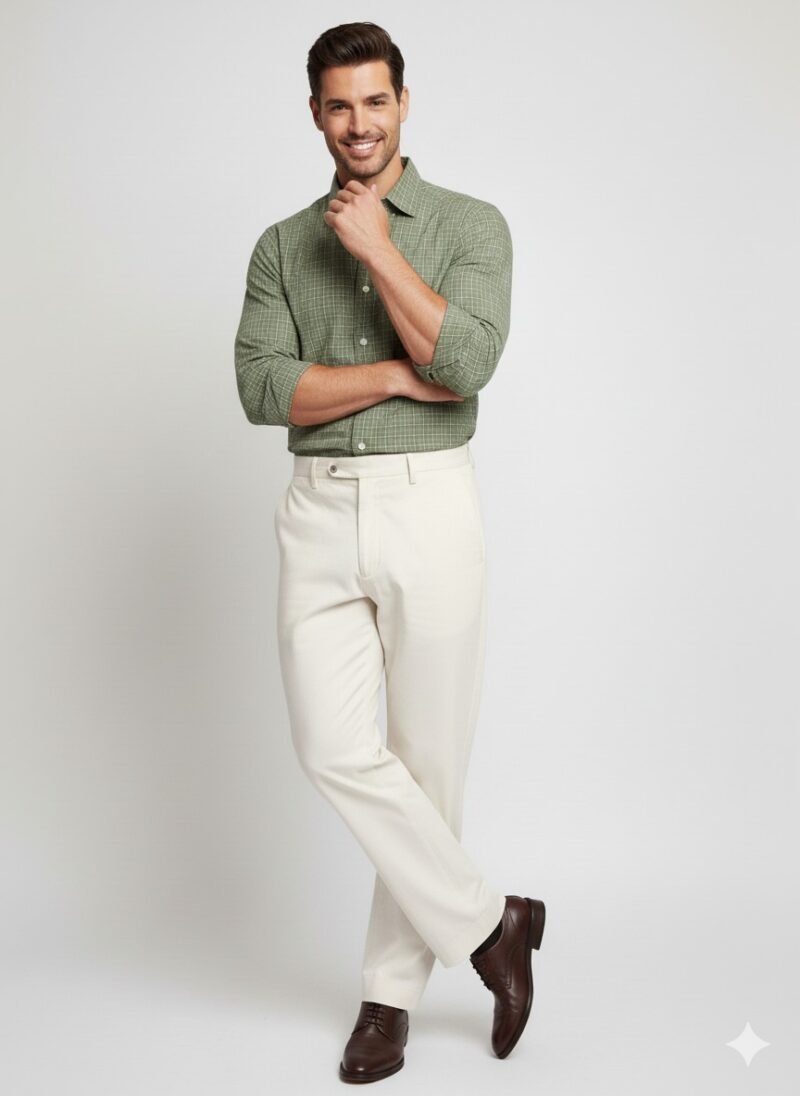 Men's check Shirt - Image 3
