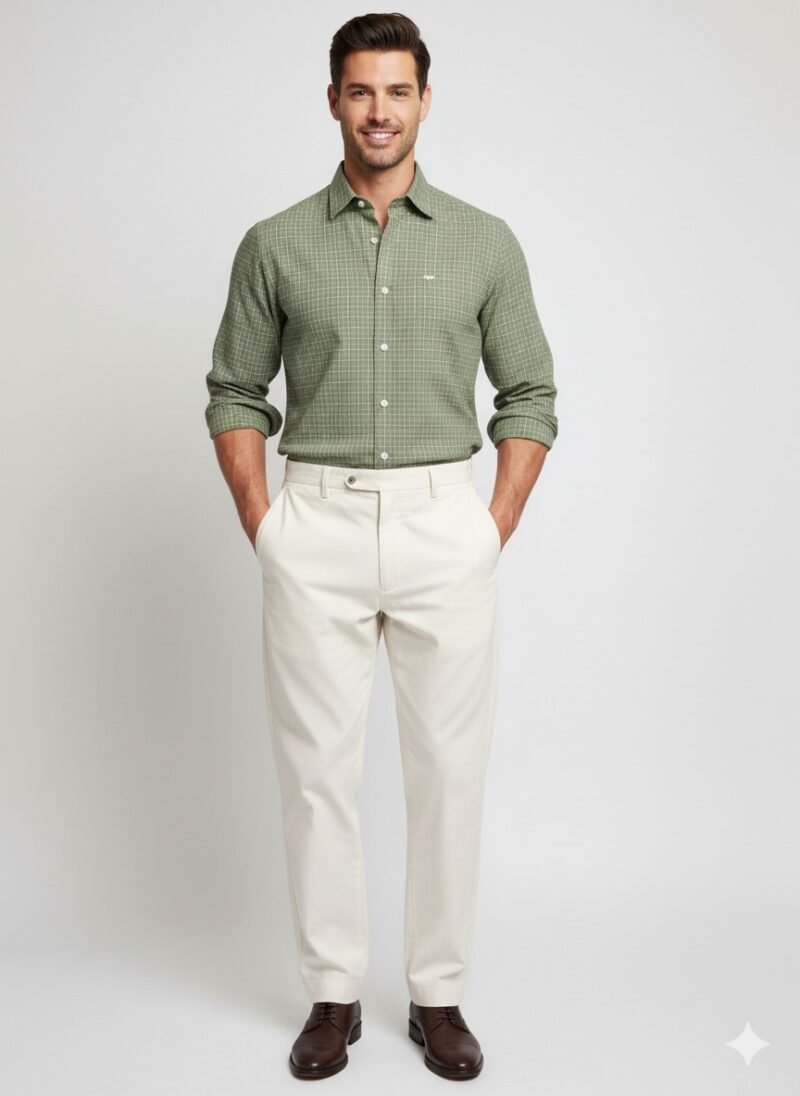 Men's check Shirt - Image 4