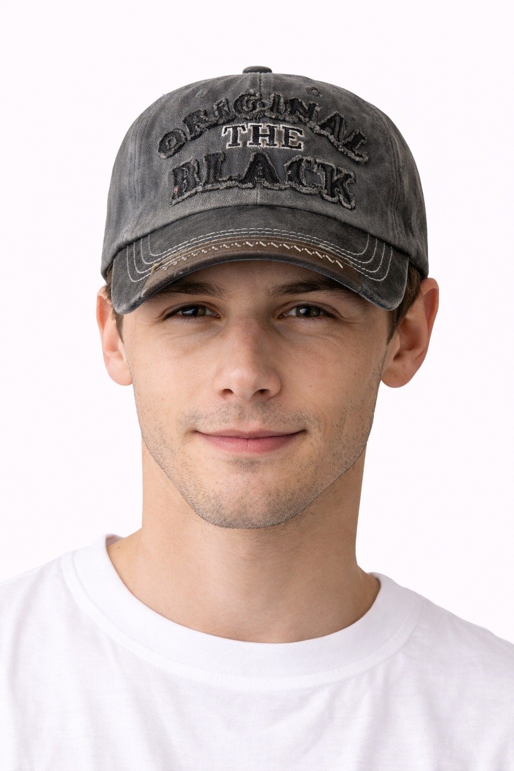 Men’s Distressed Cotton Baseball Cap – Hat-012